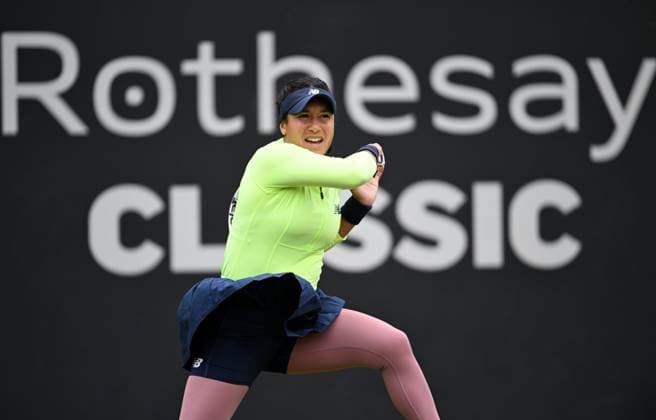 Heather Watson of Great Britain in action during her first round match Rothesay Classic Birmingham, Day 2, Tennis, Edgbaston Priory Club, Birmingham, UK - 18 June 2024  Copyright: xAnnaxGowthorpe Shutterstockx 14543313an