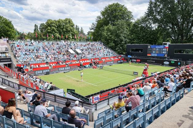 Spectators at the Steffi Graf Stadium during the match between Linda Noskova CZE and Angelique Kerber GER , ecotrans Ladies Open 2024, Berlin, LTTC Rot Weiß , 18 06 2024, Copyright: xClaudioxGärtnerx