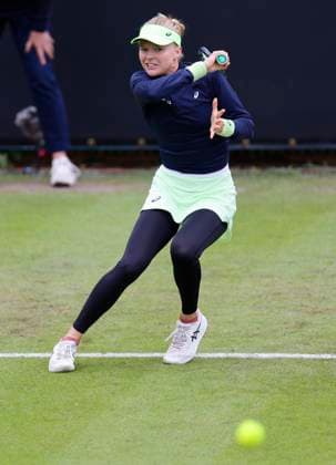 18th June 2024; Edgbaston Priory Club, Birmingham, England: Rothesay Tennis Classic Birmingham, Day 2; Harriet Dart (GBR) in her womens singles match against Moyuka Uchijima (JPN)  ActionPlus12656282 RogerxEvans