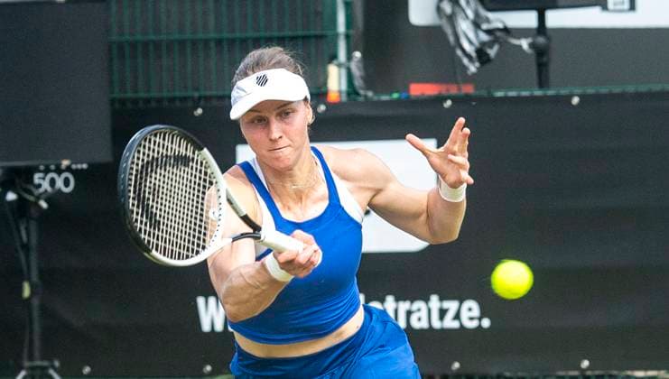 18 06 2024, WTA 500, Tennis, Women, ecotrans Ladies Open 2024, Berlin, Singles, 1 Round, Veronika Kudermetova Russia Liudmila Samsonova Russia Liudmila Samsonova Russia Berlin Steffi Graf Stadium Berlin Germany