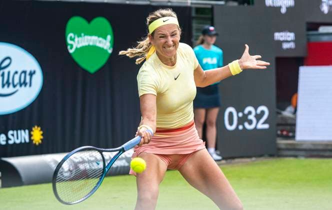 18 06 2024, WTA 500, Tennis, Women, ecotrans Ladies Open 2024, Berlin, Singles, 1 round, Victoria Azarenka Belarus Maria Sakkari Greece Victoria Azarenka Belarus Berlin Steffi Graf Stadion Berlin Germany
