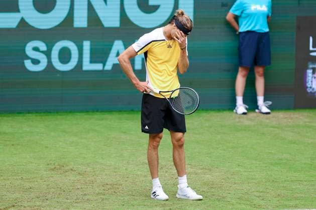 Alexander Zverev Germany looks disappointed, TERRA WORTMANN Open 2024, Oscar Otte vs Alexander Zverev, Gerry Weber Stadium, 18 06 2024, Halle, Germany