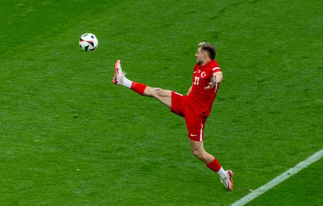 Football - UEFA EURO, EM, Europameisterschaft,Fussball 2024 - Group F - Turkey v Georgia DORTMUND, GERMANY - Tuesday, June 18, 2024: Turkey s BarÄ±Åü Alper YÄ±lmaz during the UEFA Euro 2024 Group F match between Turkey and Georgia at the Westfalenstadion. (Photo by David Rawcliffe Propaganda) DORTMUND Westfalenstadion NORTH RHINE-WESTPHALIA GERMANY  Copyright: xDavidxRawcliffex P2024-06-18-Turkey_Georgia-9