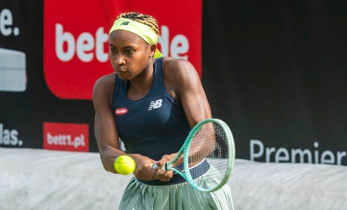 18 06 2024, WTA 500, Tennis, Women, ecotrans Ladies Open 2024, Berlin, Doubles, 1 round, Coco Gauff USA Jessica Pegula USA Linda Noskova Czech Republic Katerina Siniakova Czech Republic Coco Gauff USA Berlin Steffi Graf Stadium Berlin Germany