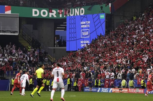 var check during the Euro 2024 soccer match between Turkey and Georgia at the Signal Iduna Park, Dortmund, Germany - Tuesday 18, 2024. - Soccer.  Copyright: xFabioxFerrari LaPressex