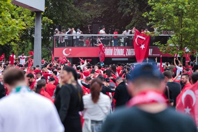 18 06 2024, Football, European Championship 2024, EM2024, Turkey Georgia, Turkey fans celebrate in Dortmund, Dortmund city center NRW Germany xRHR PHOTO ENx Copyright: DennisxEwert RHR-FOTOx RHR-FOTO DE