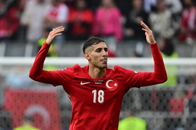 Goal celebration for 1 0 by Mert Muelduer 18 Turkey , Turkey vs Georgia, Football, UEFA Euro 2024, Group stage, Matchday 1, 18 06 2024 Dortmund Nordrhein Westfalen Germany Copyright: xkolbert-press MarcxNiemeyerx