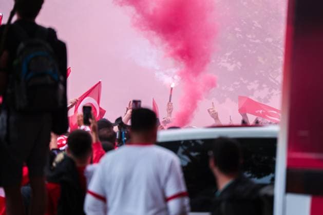 18 06 2024, Football, European Championship 2024, EM2024, Turkey Georgia, Turkey fans celebrate in Dortmund, Dortmund city center NRW Germany xRHR PHOTO ENx Copyright: DennisxEwert RHR-FOTOx RHR-FOTO DE