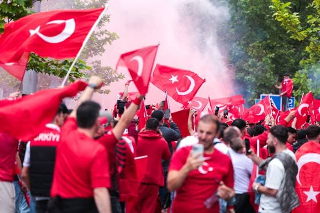 EURO 2024, Turkey - Georgia, fans in Dormund city centre