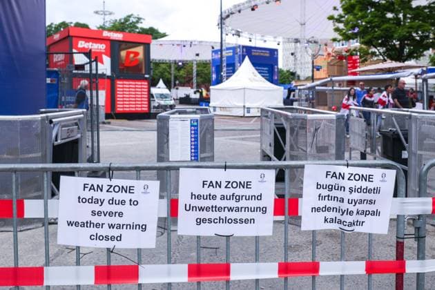 18 06 2024, Football, European Championship 2024, EM2024, Turkey Georgia, Fan zones remain closed due to a storm warning, Dortmund city center NRW Germany xRHR PHOTO DEx Copyright: DennisxEwert RHR-FOTOx RHR-FOTO DE
