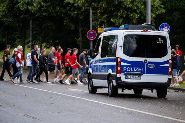 240618 during the UEFA Euro 2024 Football Championship match between Portugal and Czech Republic on June 18, 2024 in Leipzig Photo Mathias Bergeld BILDBYRAN code MB MB0938 fotboll football soccer fotbolls em europamästskap em uefa euro uefa european football championship euro 2024 portugal czech republic bbeng public police security  Copyright: MATHIASxBERGELD BB240618MB020