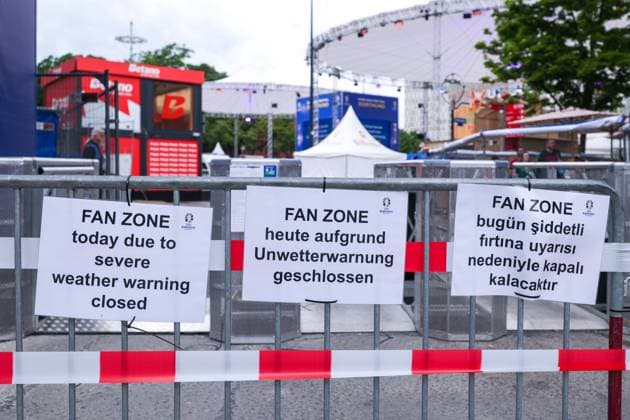 18 06 2024, Football, European Championship 2024, EM2024, Turkey Georgia, Fan zones remain closed due to a storm warning, Dortmund city center NRW Germany xRHR PHOTO DEx Copyright: DennisxEwert RHR-FOTOx RHR-FOTO DE