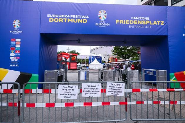EURO 2024, fan zone in Dortmund closed due to severe weather warning