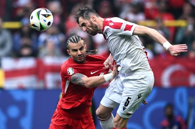 Dortmund (Germania) 18 06 2024 - Euro 2024 Turchia-Georgia foto Image nella foto: Abdulkerim Bardakci-Solomon Kverkvelia 