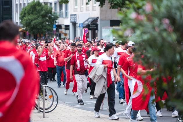 18 06 2024, Football, European Championship 2024, EM2024, Turkey Georgia, Turkey fans celebrate in Dortmund, Dortmund city center NRW Germany xRHR PHOTO ENx Copyright: DennisxEwert RHR-FOTOx RHR-FOTO DE