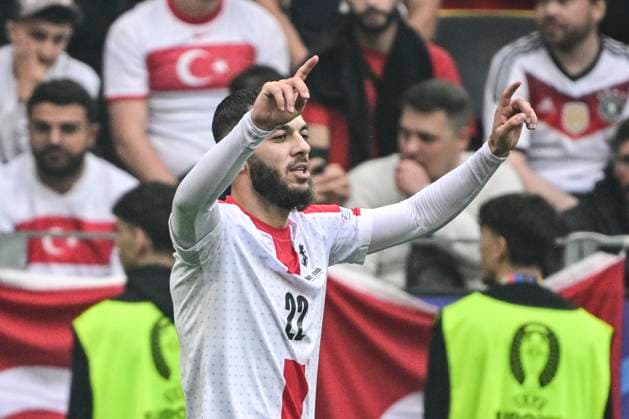 Goal celebration for 1 1 by Georges Mikautadze 22 Georgia , Turkey vs Georgia, Football, UEFA Euro 2024, Group stage, Matchday 1, 18 06 2024 Dortmund Nordrhein Westfalen Germany Copyright: xkolbert-press MarcxNiemeyerx