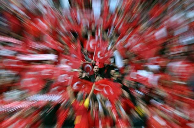 Football, European Championship, EURO 2024, Group F, Signal Iduna Park Dortmund Turkey Georgia fans Turkey fan, fans, fan culture, enthusiasm