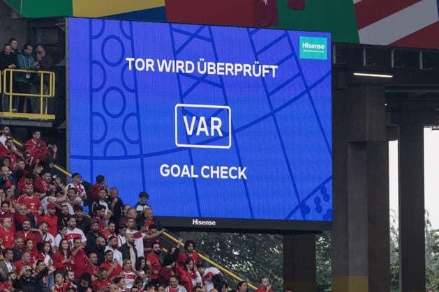 18th June 2024; BVB Stadion Dortmund, Dortmund, Germany; Euro 2024 Group F Football, Turkey versus Georgia; VAR display checking Turkey s goal  ActionPlus12656498 TomaszxJastrzebowski