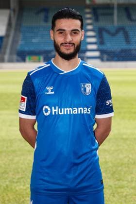 Mohammed El Hankouri 1 FC Magdeburg,11 2 Soccer Bundesliga Season 2024 2025 Photo session 1 FC Magdeburg with new additions and team in the new home jersey at the AVNET Arena in Magdeburg Soccer,Man,Men,Germany,18 06 2024