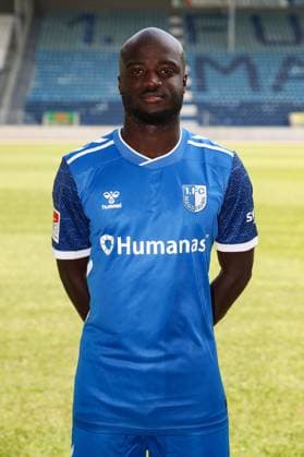 Amara Conde 1 FC Magdeburg,29 2 Soccer Bundesliga Season 2024 2025 Photo session 1 FC Magdeburg with new additions and team in the new home jersey at the AVNET Arena in Magdeburg Soccer,Man,Men,Germany,18 06 2024
