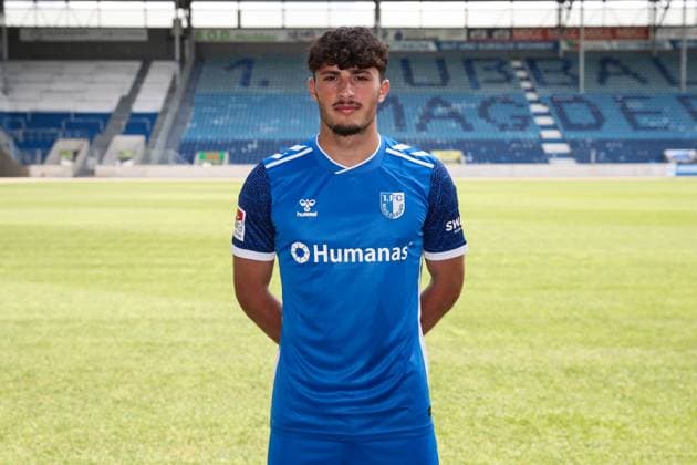 Eldin Dzogovic 1 FC Magdeburg,4 2 Soccer Bundesliga Season 2024 2025 Photo session 1 FC Magdeburg with new additions and team in the new home jersey at the AVNET Arena in Magdeburg Soccer,Man,Men,Germany,18 06 2024