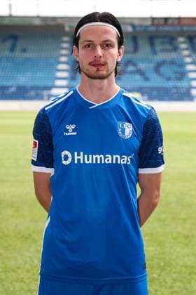 Jean Hugonet 1 FC Magdeburg,24 2 Soccer Bundesliga season 2024 2025 Photo session 1 FC Magdeburg with new additions and team in the new home jersey at the AVNET Arena in Magdeburg Soccer,Man,Men,Germany,18 06 2024