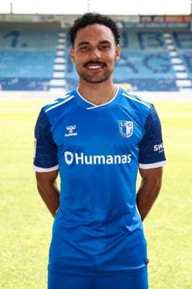 Herbert Bockhorn 1 FC Magdeburg,7 2 Soccer Bundesliga Season 2024 2025 Photo session 1 FC Magdeburg with new additions and team in the new home jersey in the AVNET Arena in Magdeburg Soccer,Man,Men,Germany,18 06 2024