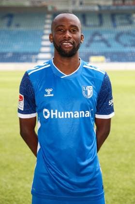 Silas Gnaka 1 FC Magdeburg,25 2 Soccer Bundesliga season 2024 2025 Photo session 1 FC Magdeburg with new additions and team in the new home jersey in the AVNET Arena in Magdeburg Soccer,Man,Men,Germany,18 06 2024