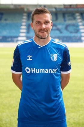 Robert Leipertz 1 FC Magdeburg,31 2 Soccer Bundesliga Season 2024 2025 Photo session 1 FC Magdeburg with new additions and team in the new home jersey at the AVNET Arena in Magdeburg Soccer,Man,Men,Germany,18 06 2024