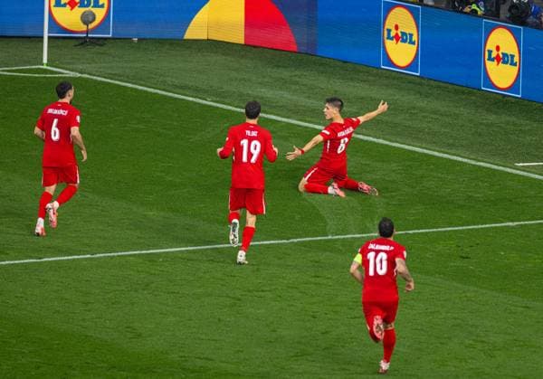 Football - UEFA EURO, EM, Europameisterschaft,Fussball 2024 - Group F - Turkey v Georgia DORTMUND, GERMANY - Tuesday, June 18, 2024: Turkey s Arda Güler celebrates after scoring the second goal during the UEFA Euro 2024 Group F match between Turkey and Georgia at the Westfalenstadion. (Photo by David Rawcliffe Propaganda) DORTMUND Westfalenstadion NORTH RHINE-WESTPHALIA GERMANY  Copyright: xDavidxRawcliffex P2024-06-18-Turkey_Georgia-62