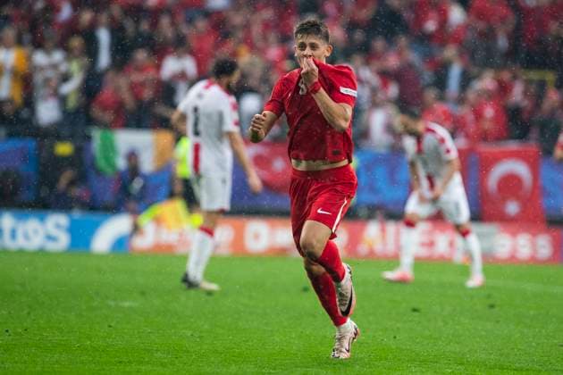 UEFA EURO 2024 Turkey Georgia 18 06 2024 Arda Güler Turkey, 8 cheers after his goal UEFA EURO 2024 Turkey Georgia Dortmund Stadium, Dortmund on 18 06 2024 Copyright: xBEAUTIFULxSPORTS Meuselx