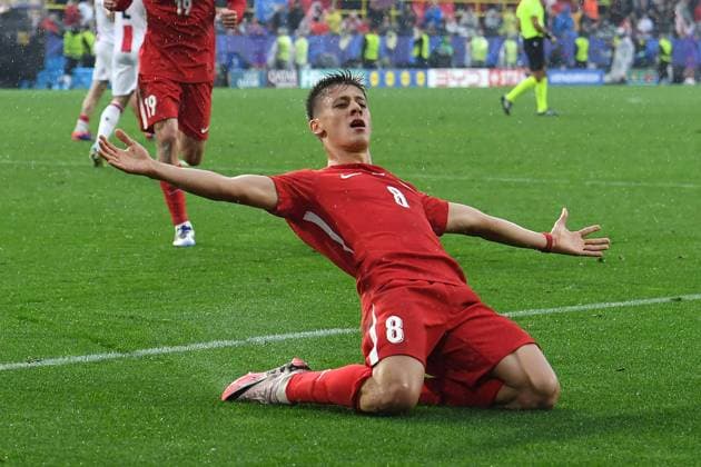 Soccer UEFA EURO 2024 Group Stage 1 Matchday Turkey Georgia on 18 06 2024 at BVB Stadion Dortmund in Dortmund Goal Celebration Goal for 2 1 by Arda Güler Turkey xRx