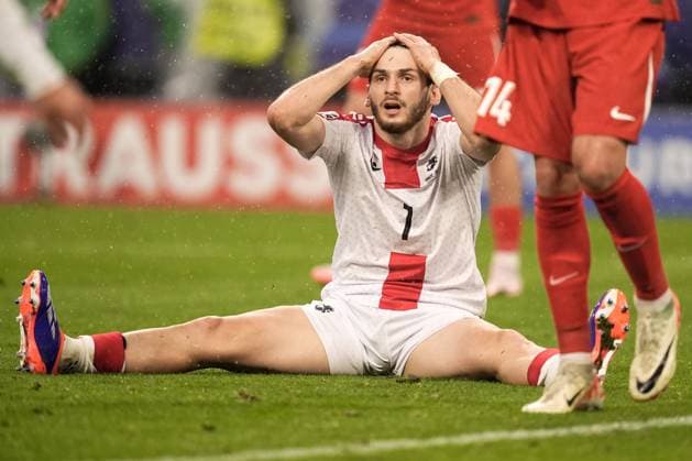 Georgia s Khvicha Kvaratskhelia during the Euro 2024 soccer match between Turkey and Georgia at the Signal Iduna Park, Dortmund, Germany - Tuesday 18, 2024. - Soccer.  Copyright: xFabioxFerrari LaPressex