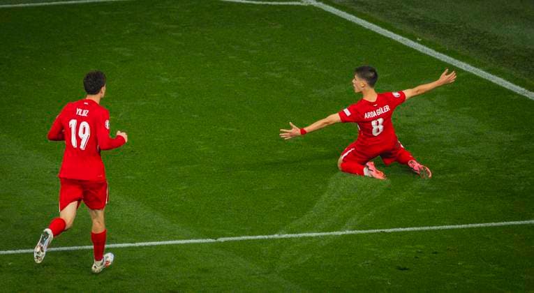 Dortmund, Germany 18th Jun 2024 Goal celebration Kenan Yildiz TUR Arda Guler TUR Turkey Georgia Georgia 15 06 2024