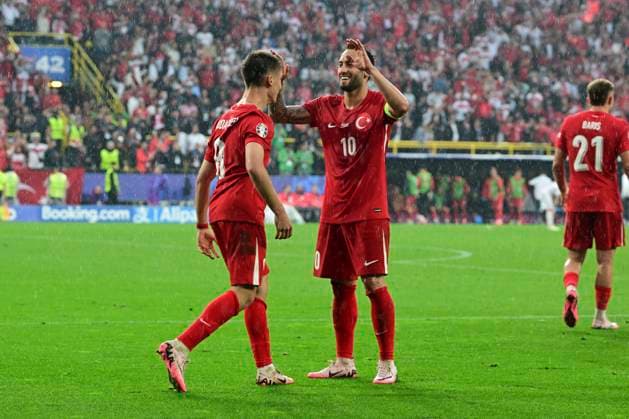 Goal celebration for 2 1 by Arda Gueler 8 Turkey , Turkey vs Georgia, Football, UEFA Euro 2024, Group stage, Matchday 1, 18 06 2024 Dortmund Nordrhein Westfalen Germany Copyright: xkolbert-press MarcxNiemeyerx