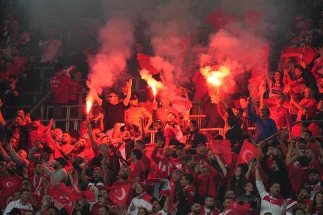 Turkey s supporters during a Group F match between Turkey and Georgia at the Euro 2024 soccer tournament in Dortmund, Germany, Tuesday, June 18, 2024. (Mehmet Topaloglu - Depo Photos) 18356314