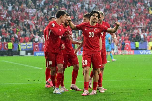 Goal celebration for 2 1 by Arda Gueler 8 Turkey , Turkey vs Georgia, Football, UEFA Euro 2024, Group stage, Matchday 1, 18 06 2024 Dortmund Nordrhein Westfalen Germany Copyright: xkolbert-press MarcxNiemeyerx