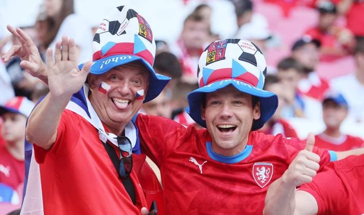 Portugal Czech Republic UEFA EURO 2024 Leipzig, 18 06 2024, Leipzig Stadium, UEFA EURO 2024 Germany , Gr F Preliminary Round , PORTUGAL vs CZECH REPUBLIC , In the picture fans of Czech Republic CZE , Picture Point