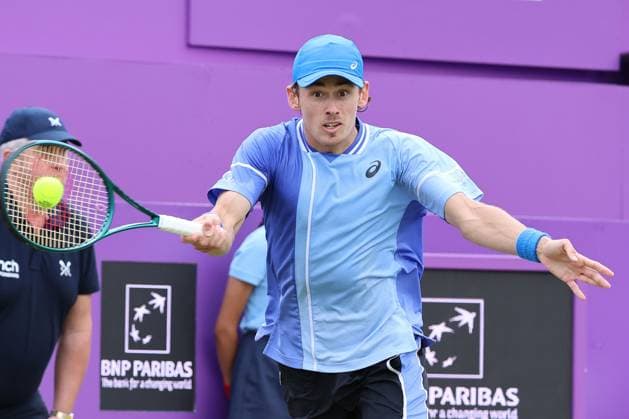 TENNIS - ATP, Tennis Herren Queen s Club Championships LONDON,ENGLAND,18.JUN.24 - TENNIS - ATP World Tour, Queen s Club Championships. Image shows Alex de Minaur (AUS).  GEPAxpictures xAlanxGrieves