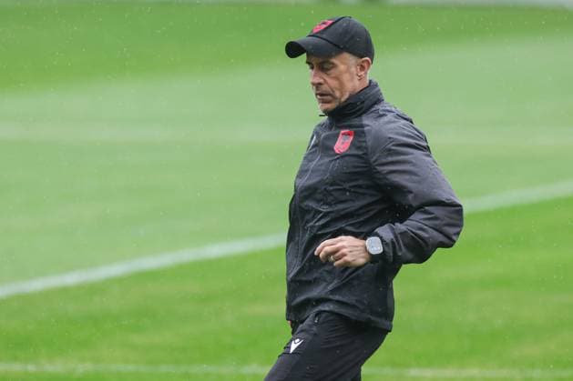 EURO 2024, Nationalteam Albanien, Training Albania Training Session: Group B - UEFA EURO, EM, Europameisterschaft,Fussball 2024 Head Coach of Albania Sylvinho during Albanian National Football Team training session at Millerntor Stadium on June 18, 2024 in Hamburg, Germany. LukaxStanzl PIXSELL
