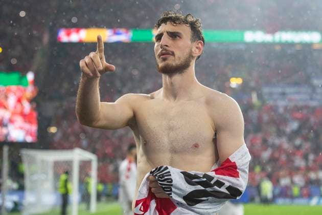 UEFA EURO 2024 Turkey Georgia 18 06 2024 Anzor Mekvabishvili Georgia, 20 UEFA EURO 2024 Turkey Georgia Dortmund Stadium, Dortmund on 18 06 2024 Copyright: xBEAUTIFULxSPORTS Meuselx