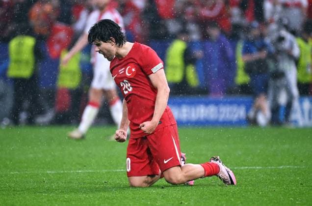 Football, European Championship, EURO 2024, Group F, Signal Iduna Park Dortmund Turkey Georgia 3 1 Final cheer Ferdi Kadioglu TUR Cheers, joy, action