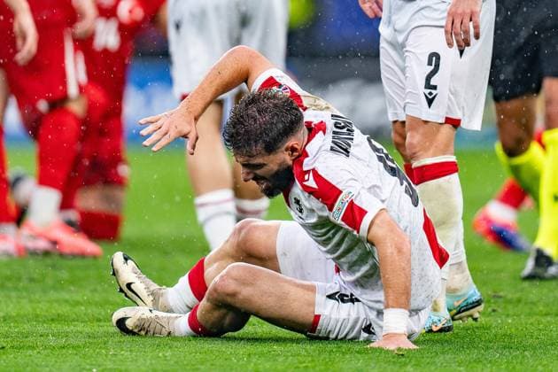 Zuriko Davitashvili Georgia, 9 Turkey vs Georgia, Men, Football, 1 Matchday, EURO 2024, 18 06 2024, European Championship, Group F Turkey vs Georgia, Men, Football, 1 Matchday, EURO 2024, 18 06 2024, European Championship, Group F Dortmund Copyright: xEibner-Pressefoto BahhoxKarax EP_TUR