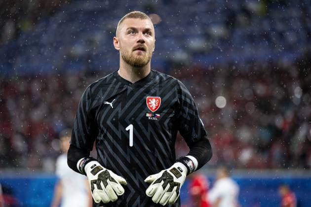 240618 Goalkeeper Jindfich Stanek of Czech Republic during the UEFA Euro 2024 Football Championship match between Portugal and Czech Republic on June 18, 2024 in Leipzig Photo Mathias Bergeld BILDBYRAN code MB MB0938 fotboll football soccer fotballs em europamästerskap em uefa euro uefa european football championship euro 2024 portugal czech republic bbeng  Copyright: MATHIASxBERGELD BB240618MB071