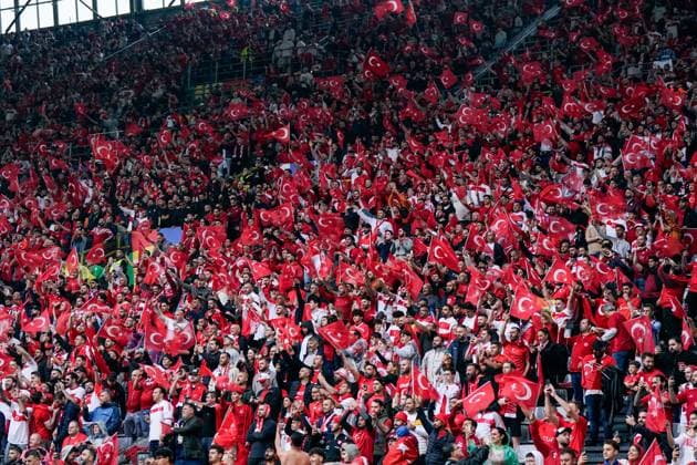 Dortmund, Germany, June 18th 2024: Fans of Turkiye during the UEFA EURO, EM, Europameisterschaft,Fussball 2024 Germany Group F football match between Turkiye and Georgia at BVB Stadion Dortmund in Dortmund, Germany. (Daniela Porcelli SPP) Copyright: xx spp-en-DaPoSp-20240618-_DP29986