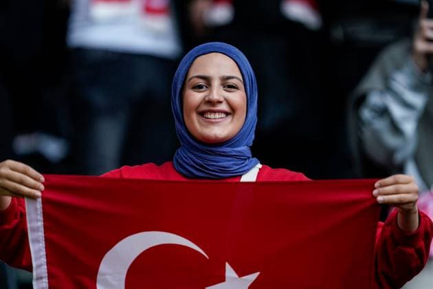 Dortmund, Germany, June 18th 2024: Fans of Turkiye during the UEFA EURO, EM, Europameisterschaft,Fussball 2024 Germany Group F football match between Turkiye and Georgia at BVB Stadion Dortmund in Dortmund, Germany. (Daniela Porcelli SPP) Copyright: xDanielaxPorcellix xSPPx spp-en-DaPoSp-20240618-_DP10931