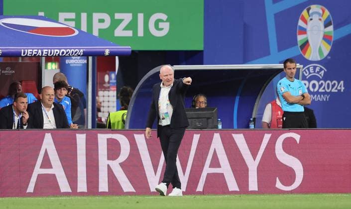 Portugal Czech Republic UEFA EURO 2024 Leipzig, 18 06 2024, Leipzig Stadium, UEFA EURO 2024 Germany , Gr F Preliminary Round , PORTUGAL vs CZECH REPUBLIC , In the picture Coach Ivan Hasek Czech Republic , Picture Point