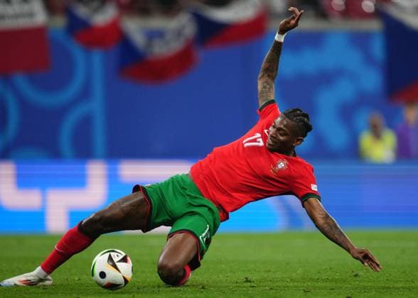 GER: Portugal v Czechia. UEFA EURO, EM, Europameisterschaft,Fussball 2024 Rafael Leao of Portugal during the UEFA Euro 2024 match between Portugal and Czechia, Group F, date 1, played at Red Bull Arena Stadium on June 18, 2024 in Leipzig, Germany. kpng Copyright: xBaguxBlancox xPRESSINPHOTOx PS_240618_POR_REP_028