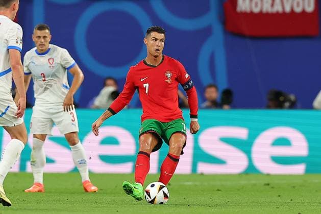 Portugal Czech Republic UEFA EURO 2024 Leipzig, 18 06 2024, Leipzig Stadium, UEFA EURO 2024 Germany , Gr F Preliminary Round , PORTUGAL vs CZECH REPUBLIC , In the picture Cristiano Ronaldo 7, Portugal