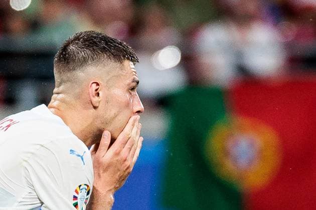 UEFA EURO 2024 Portugal Czech Republic 18 06 2024 Patrik Schick Czech Republic, 10 frustrated, hands in front of face UEFA EURO 2024 Portugal Czech Republic Leipzig Stadium, Leipzig on 18 06 2024 Copyright: xBEAUTIFULxSPORTS Wunderlx